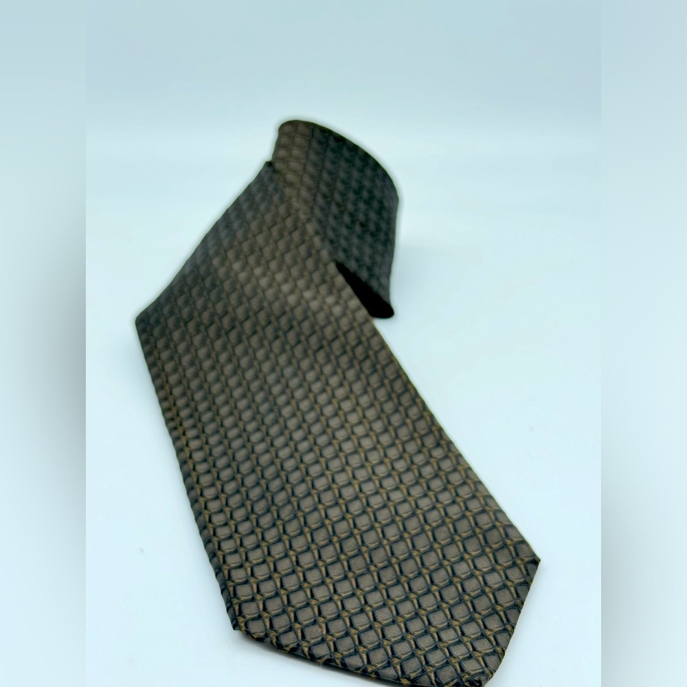 Boss Hugo Boss silk tie made in Italy brown check
